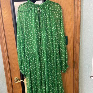 H&M green patterned maxi dress